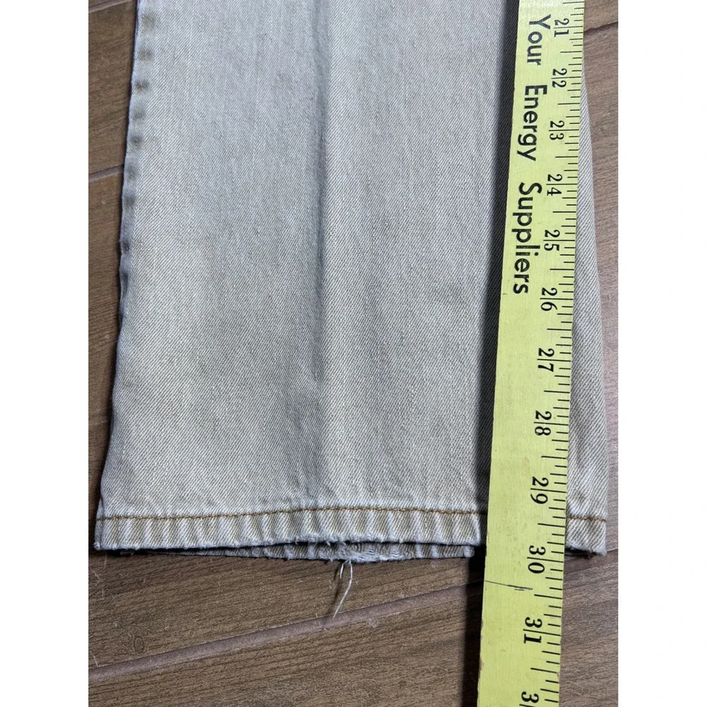 Levi's 505‎ Regular Fit Jeans Mens 36x30 Khaki Tan Wash Straight Leg vintage Y2K
